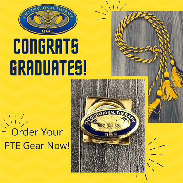 Congratulations 2020 PTE Graduates! Pins and Honor Cords Available